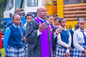 Students participating in chapel service